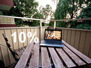 Image	
  by	
  Johann	
  Larsson(CC	
  BY-­‐NC-­‐SA	
  2.0)	
  	
  
10%
 