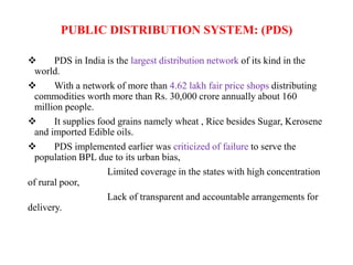 Pds System National policies for malnutrition in INDIA | PPTX