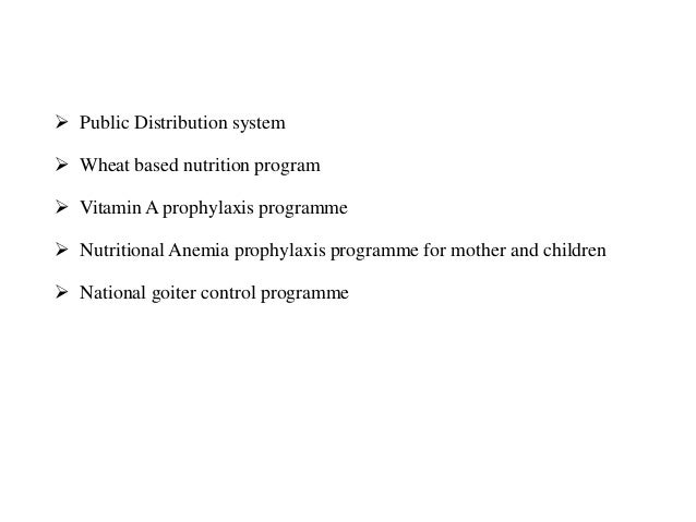 National policies for malnutrition in INDIA