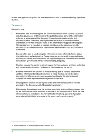 ACNC Implementation Report | PDF