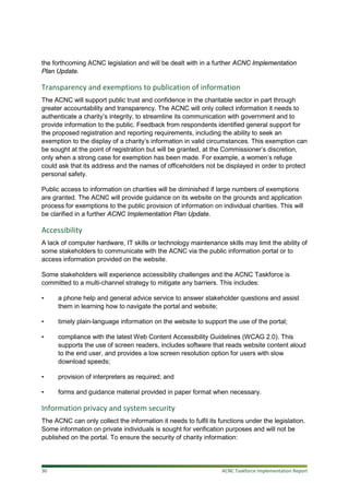 ACNC Implementation Report | PDF