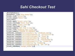 Future : Behat or PHPSpec 