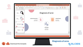 Diagnosis of acne
medical history,
Skin biopsy,
and Physical
examination
 
