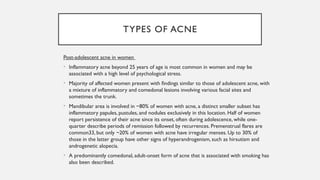 Acne- pathophysiology and types of acne. | PPTX