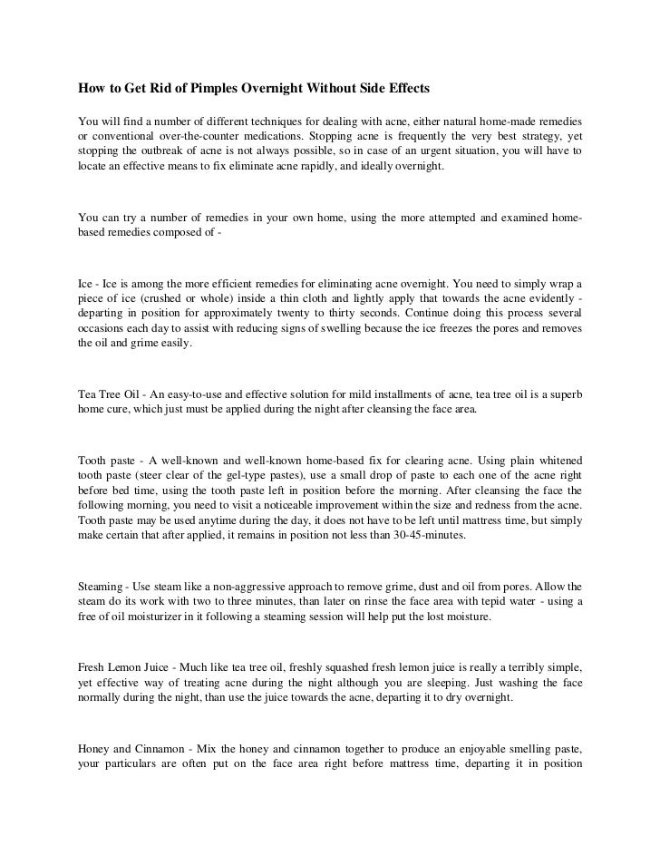 best cream for pimples without side effects