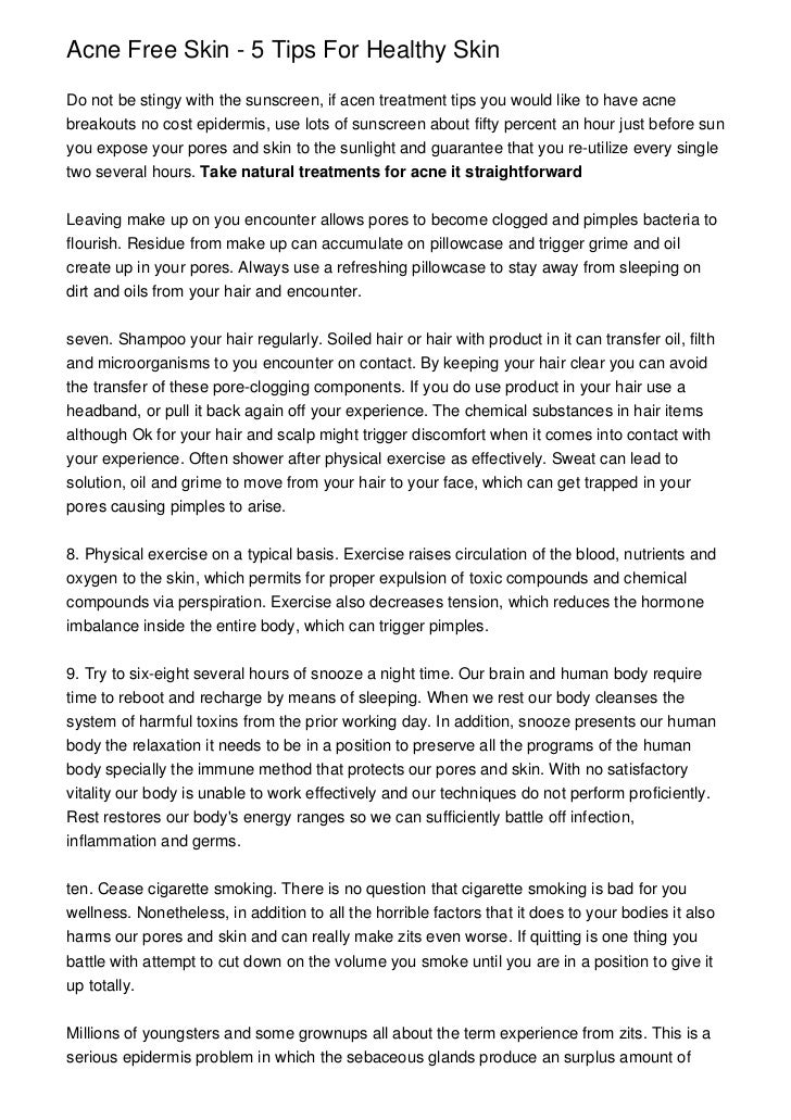 Acne treatment essay image