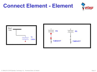 © 1996-2010 ETAP/Operation Technology, Inc. - Workshop Notes: AC Network Slide 27
Connect Element - Element
 