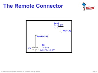 © 1996-2010 ETAP/Operation Technology, Inc. - Workshop Notes: AC Network Slide 28
The Remote Connector
 