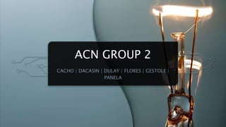 ACN GROUP 2
CACHO | DACASIN | DULAY | FLORES | GESTOLE |
PANELA
 