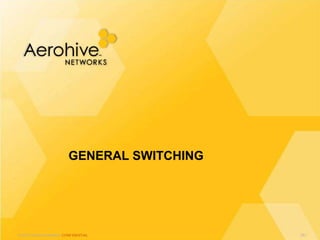 © 2013 Aerohive Networks CONFIDENTIAL
GENERAL SWITCHING
251
 