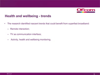 Key findingsSetting the scene- Health and wellbeing- Work and education- Leisure - Other day-to-day services