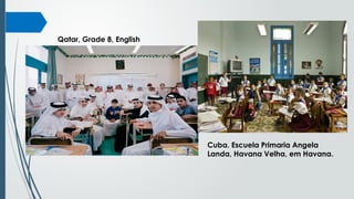 Qatar, Grade 8, English
Cuba. Escuela Primaria Angela
Landa, Havana Velha, em Havana.
 