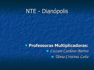 NTE - Dianópolis ,[object Object],[object Object],[object Object]