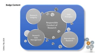 The Digital Badge in the Responsible Conduct of Research, an example of a collaborative alternative learning pathway 
