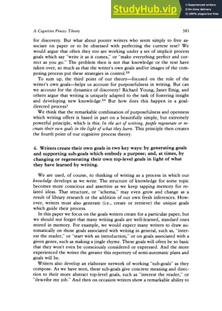 A Cognitive Process Theory Of Writing | PDF