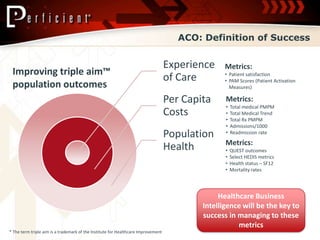 ACO = HIE + Analytics - a Healthcare IT Presentation | PPTX