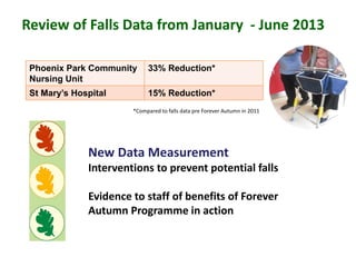 Falls Prevention - A Collaborative Approach (St Mary's Hospital) | PDF