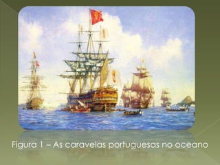 Figura 1 – As caravelas portuguesas no oceano
 