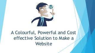 A Colourful, Powerful and Cost
effective Solution to Make a
Website
 