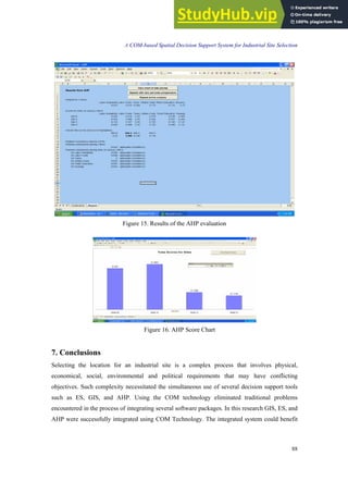 A COM-Based Spatial Decision Support System For Industrial Site ...