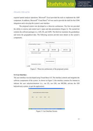 A COM-Based Spatial Decision Support System For Industrial Site ...