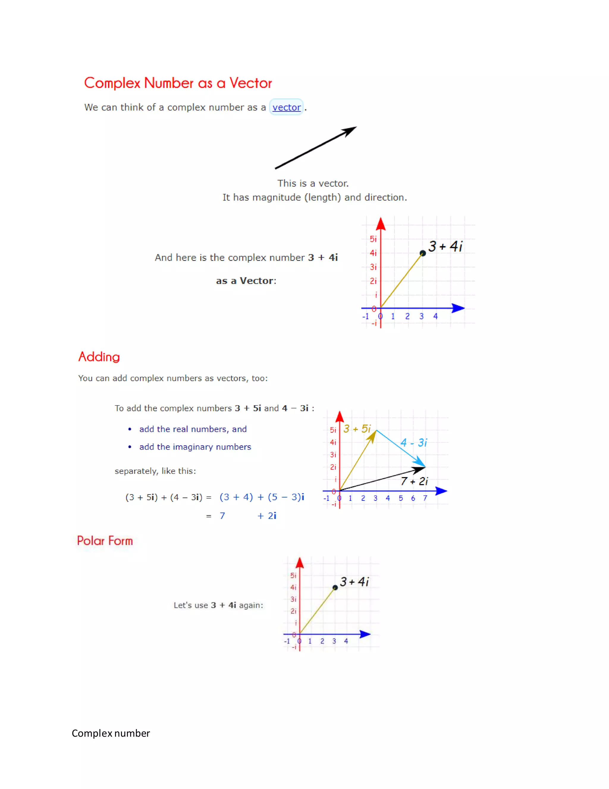 A combination of a real and an imaginary number in the form | PDF