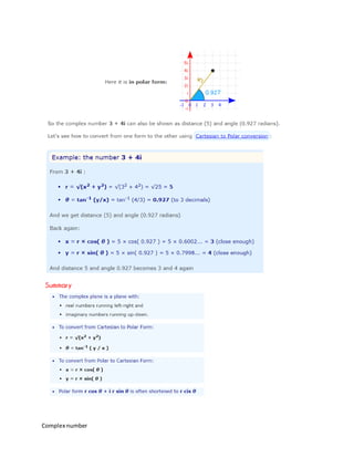 A combination of a real and an imaginary number in the form | DOCX