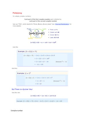 A combination of a real and an imaginary number in the form | DOCX