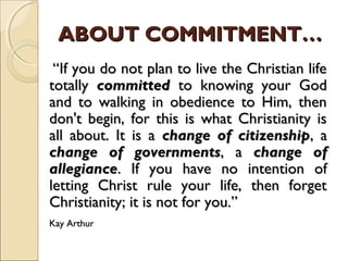 Be a Committed Christian | PPT