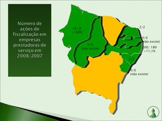 0/0 (não existe) 3/3 0/0 (não existe) 16/ 8 +100% 0/0 (não existe) 200/ 180 +11,1% 2/2 