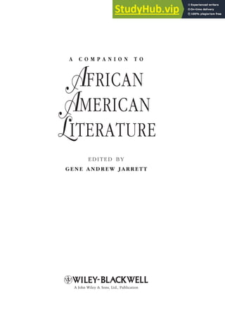 Cherene Sherrard-Johnson A Companion to the Harlem Renaissance by