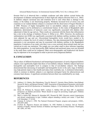 A comparative analysis of biochemical and hematological parameters in ...