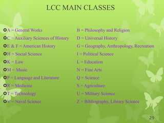 A comparative analysis of library classification systems | PPTX