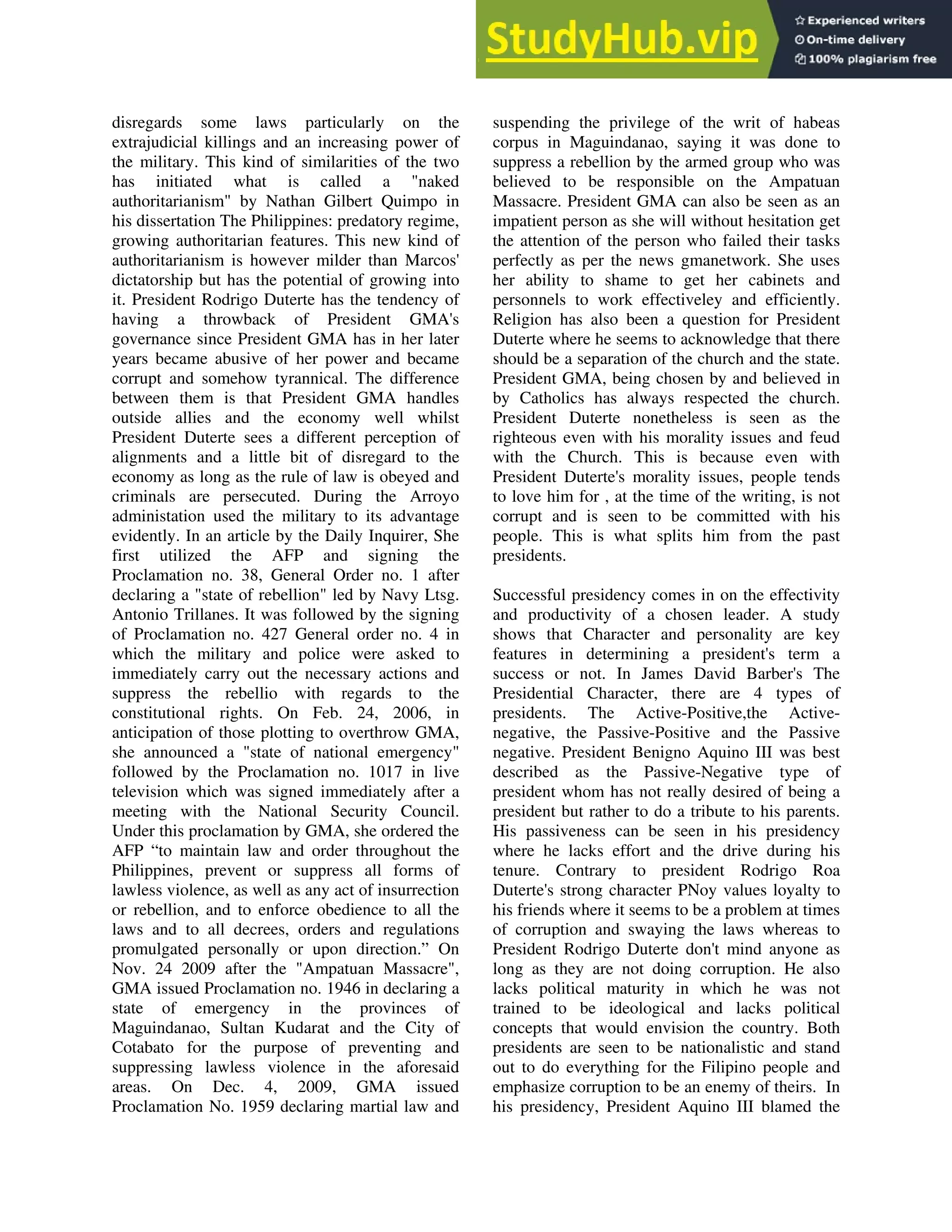 A Comparative Analysis On The Political Leadership Style Of The ...