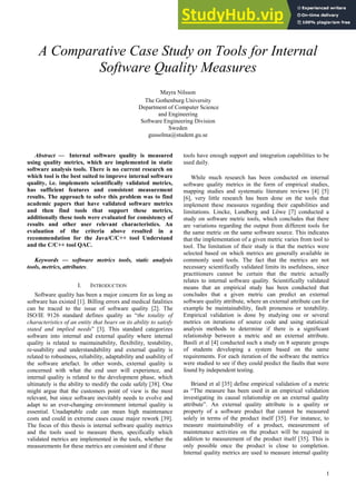 A Comparative Case Study On Tools For Internal Software Quality ...