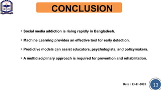 A COMPARATIVE MACHINE LEARNING STUDY TO PREDICT SOCIAL MEDIA ADDICTION ...