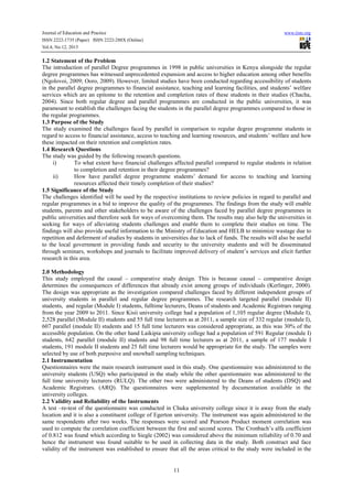 A comparative study of completion challenges facing regular and ...