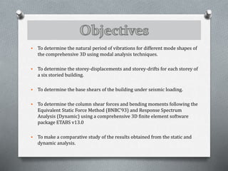 A comparative study of static and response spectrum analysis of a rc ...