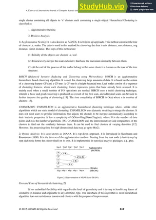 A Comparative Study Of Various Clustering Algorithms In Data Mining | PDF