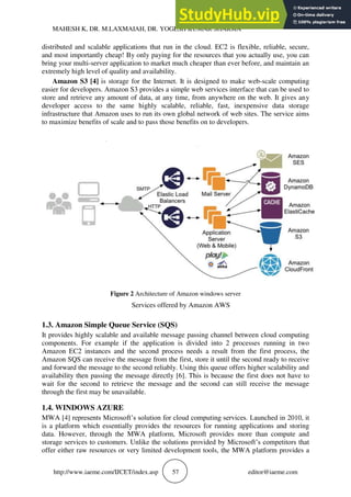 A COMPARATIVE STUDY ON GOOGLE APP ENGINE AMAZON WEB SERVICES AND ...