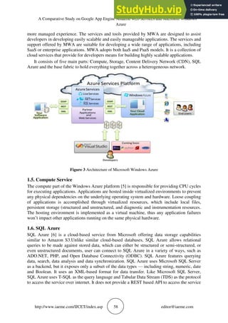A COMPARATIVE STUDY ON GOOGLE APP ENGINE AMAZON WEB SERVICES AND ...