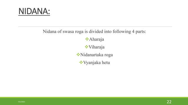 A comparative study on samprapti of swasa roga | PPTX