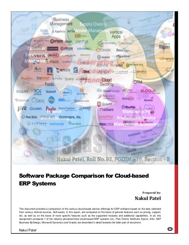 A Comparison of Cloud based ERP Systems