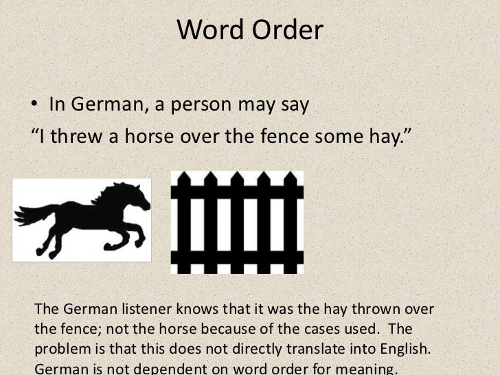A comparison of german and english