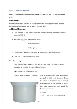 A competitor analysis of different water brands in india | PDF