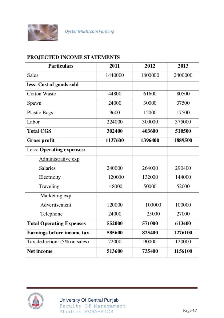 mushroom business plan proposal pdf