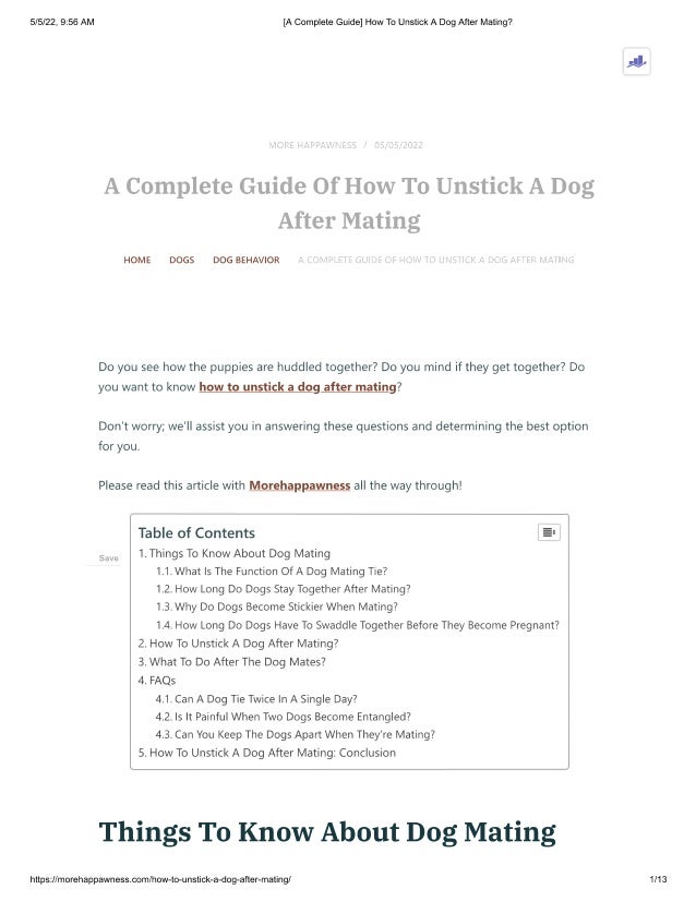 [A Complete Guide] How To Unstick A Dog After Mating_.pdf