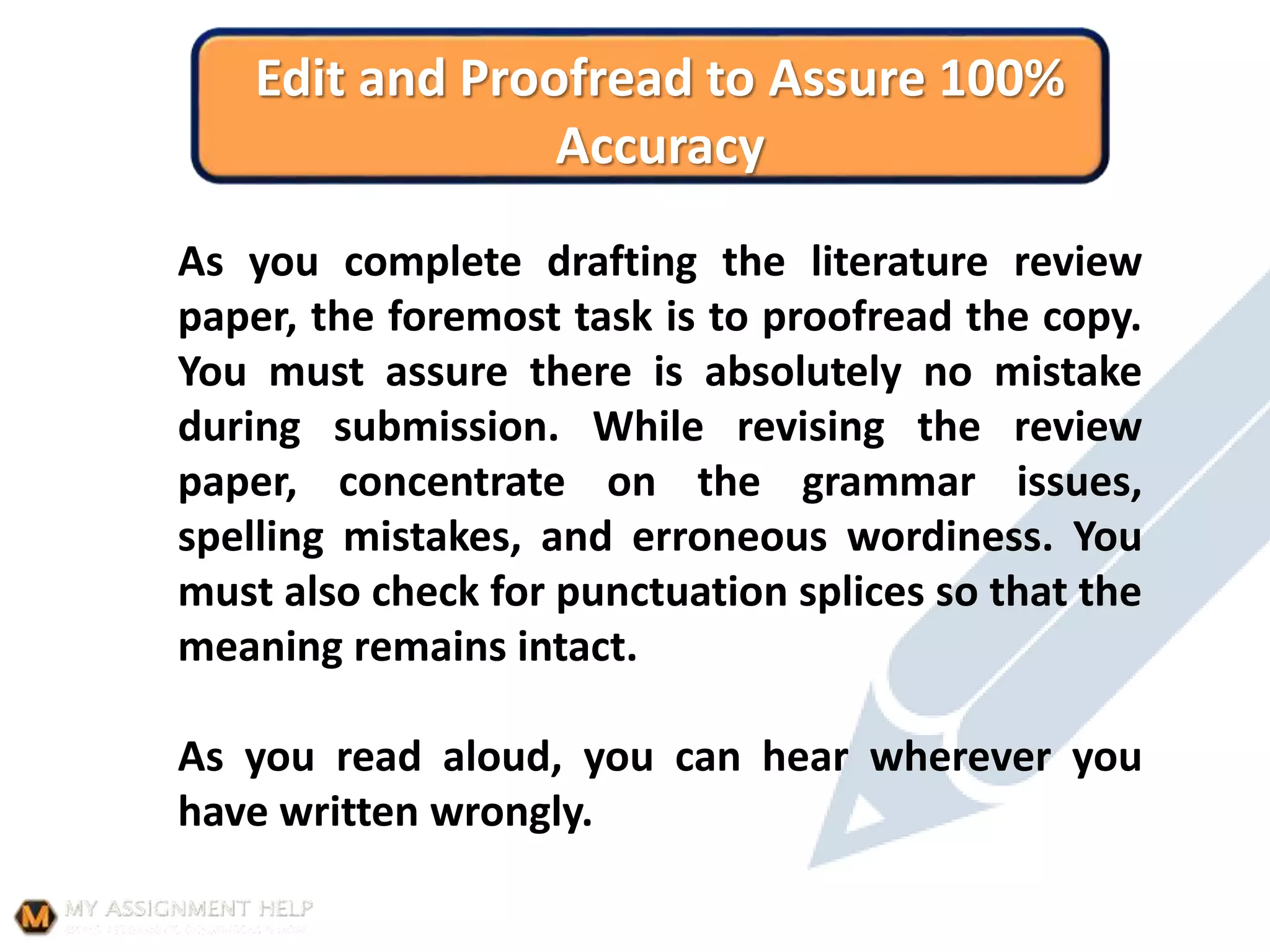 Literature review outline tips | PPTX
