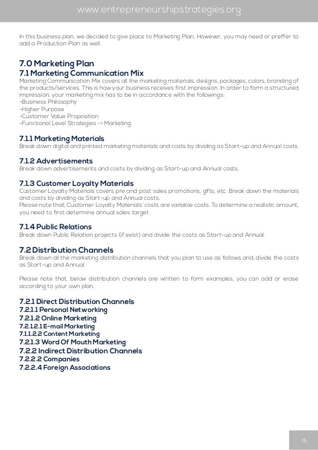 Types of business plan picture