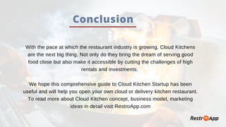 A Complete Guide to Cloud Kitchen Business Startup - RestroApp | PDF